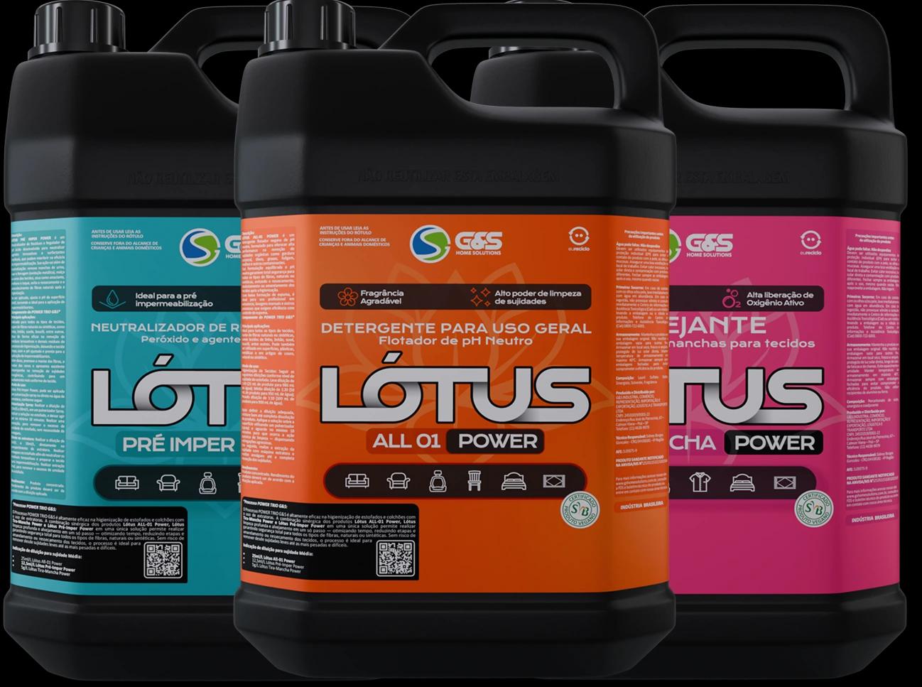 Todos os produtos do Power Trio juntos em um banho de higienização